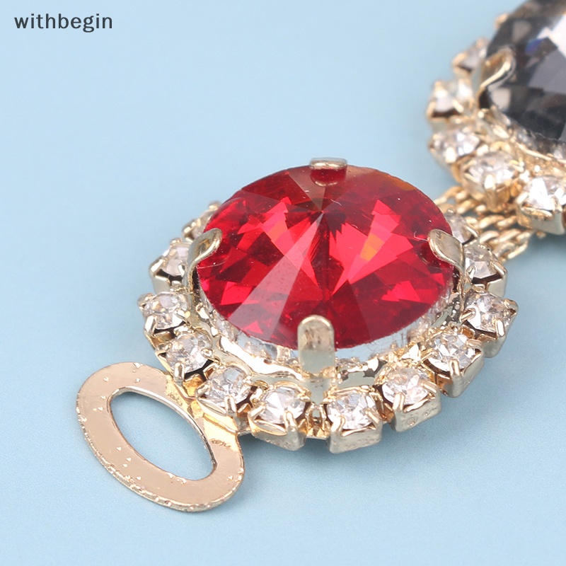 1 Khóa Dây Xích Đính Đá Thủ Công Trang Trí Giày Sandal / Bikini DIY