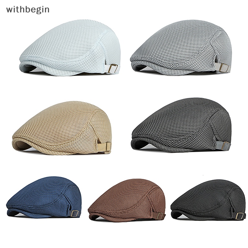 1 Mũ Beret Phối Lưới Thoáng Khí Thời Trang Cho Nam