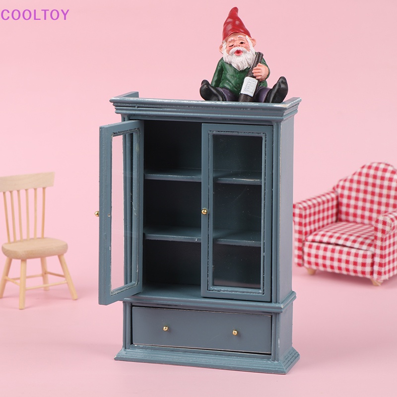 Mô Hình Kệ Sách Hai Cửa Tỉ Lệ 1: 12 Trang Trí Nhà Búp Bê