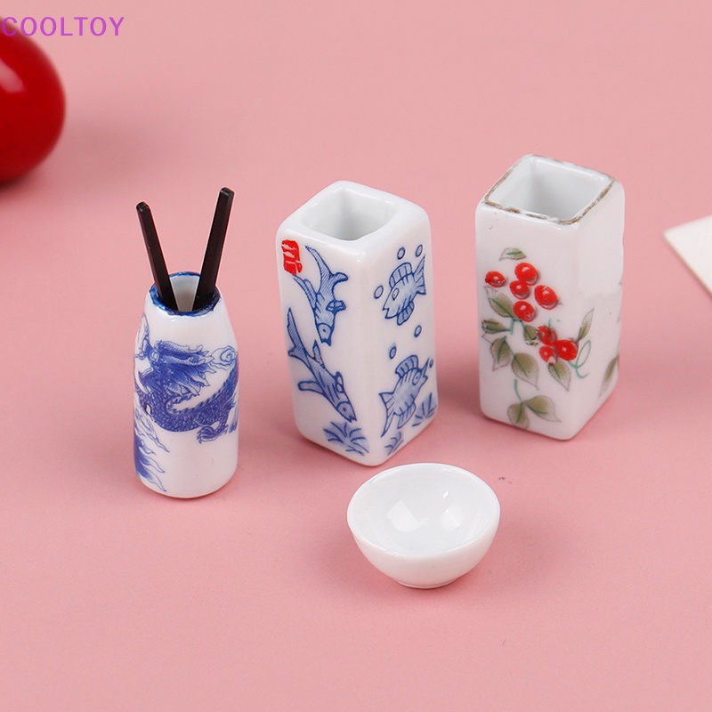 Cooltoy Giá Đỡ Đũa Mini Bằng Gốm Tỉ Lệ 1: 12 Trang Trí Nhà Búp Bê