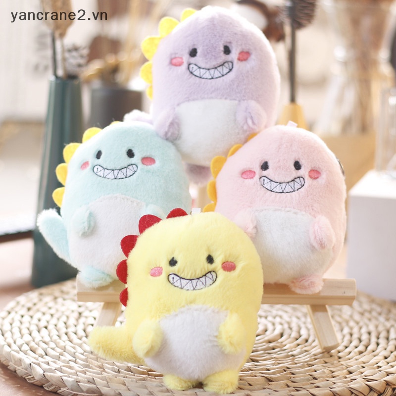 1 Búp Bê Nhồi Bông Hình Khủng Long Đuôi To 11cm Treo Móc Khóa Xe Hơi Dễ Thương {yancrane2.vn}