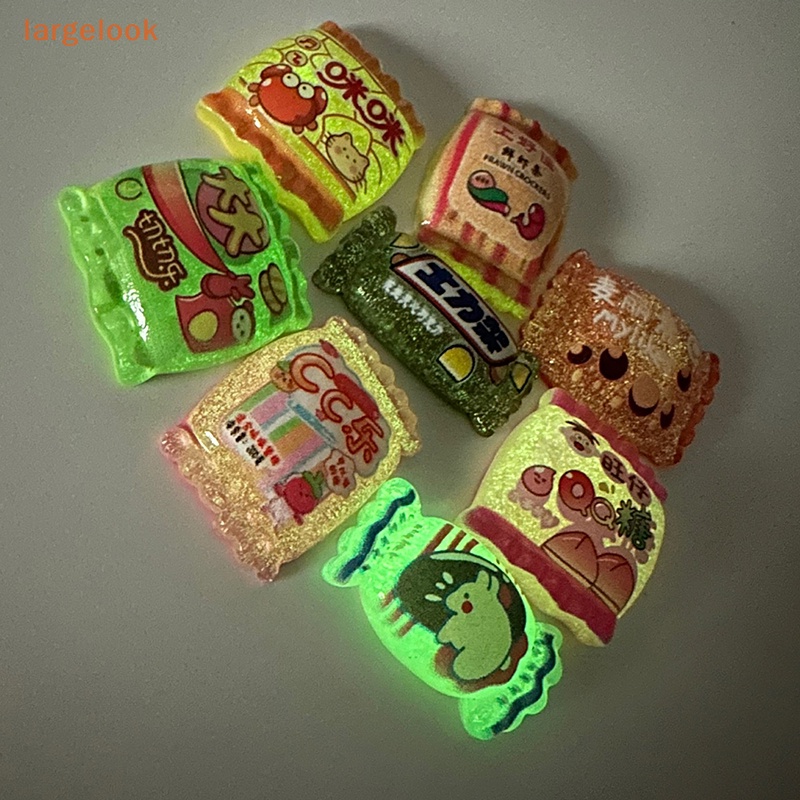 [Biglook] Set 5 Kẹp Tóc Trang Trí Điện Thoại / Giày Bằng Gel Resin Mini Màu Kẹo Phát Quang DIY