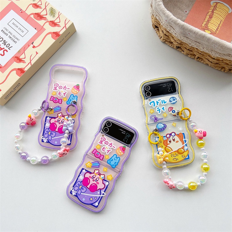 Ốp Điện Thoại Dẻo Trong Suốt Họa Tiết Hoạt Hình kirby Dễ Thương Cho Samsung Galaxy Z Flip 4 3 Samsung Galaxy ZFlip 4 3 Z Flip4 Flip3
