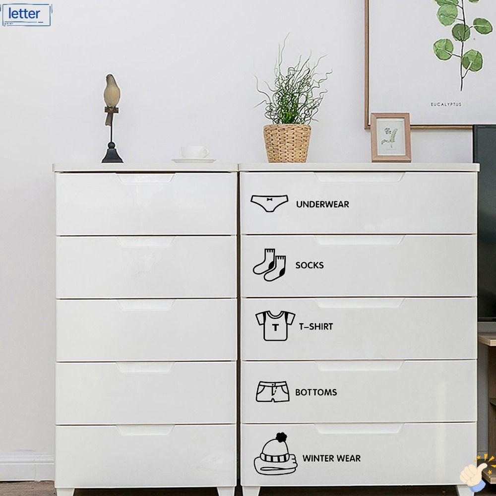 Set 7 Miếng Dán Logo Bằng PVC Chất Lượng Cao Trang Trí Tủ Quần Áo