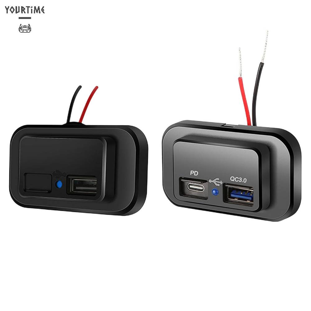 Bộ Sạc Xe Hơi Cổng USB Kép 12V 24V Cho Xe Buýt ATV