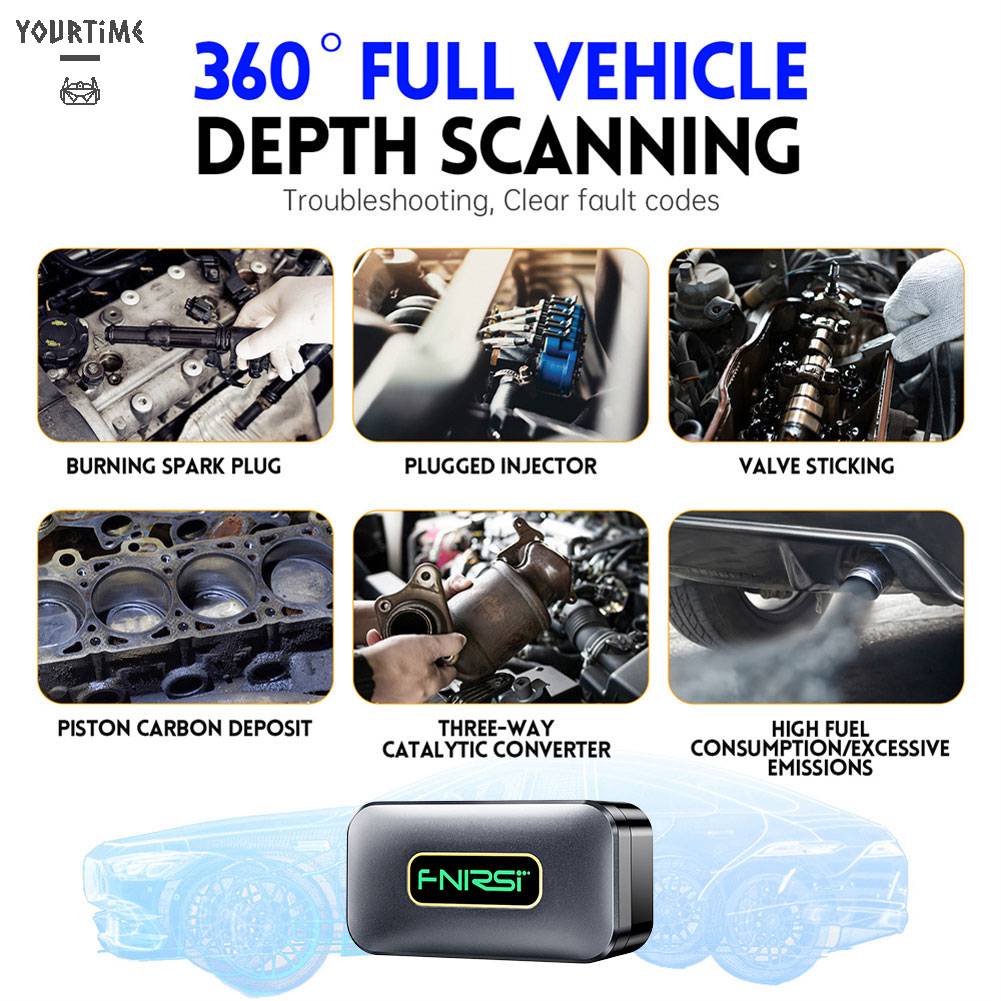 Đầu Đọc Mã Vạch Bluetooth 5.1 OBD2 Cho Xe Hơi IOS Android