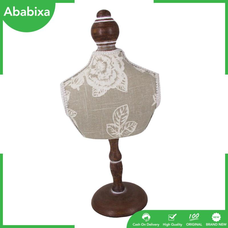 [Ababixa] Giá Đỡ Dây Chuyền / Vòng Cổ Mặt Hình Cô Gái Bằng Gỗ Họa Tiết Hoa Trang Trí Làm Quà Tặng