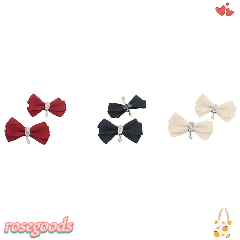 2 Cái Kẹp Giày Trang Trí Hoa Hồng|Giày Cao Gót Đính Nơ Ruy Băng Xinh Xắn Thời Trang