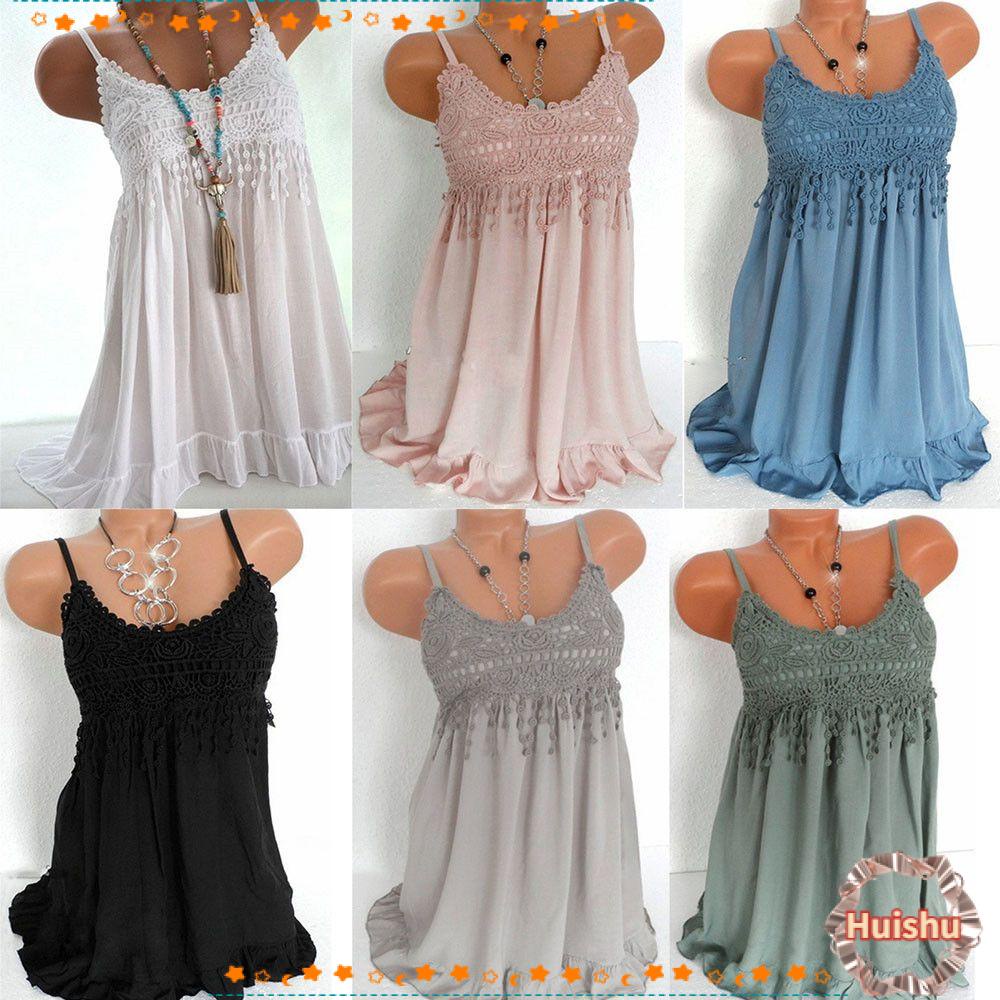 Đầm Mini Hai Dây Phối Ren Thời Trang Mùa Hè Cho Nữ