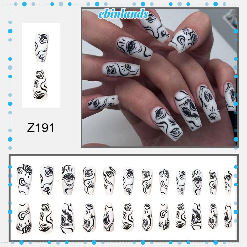 Bộ 24 Móng Tay Giả Che Phủ Toàn Diện Phong Cách Pháp