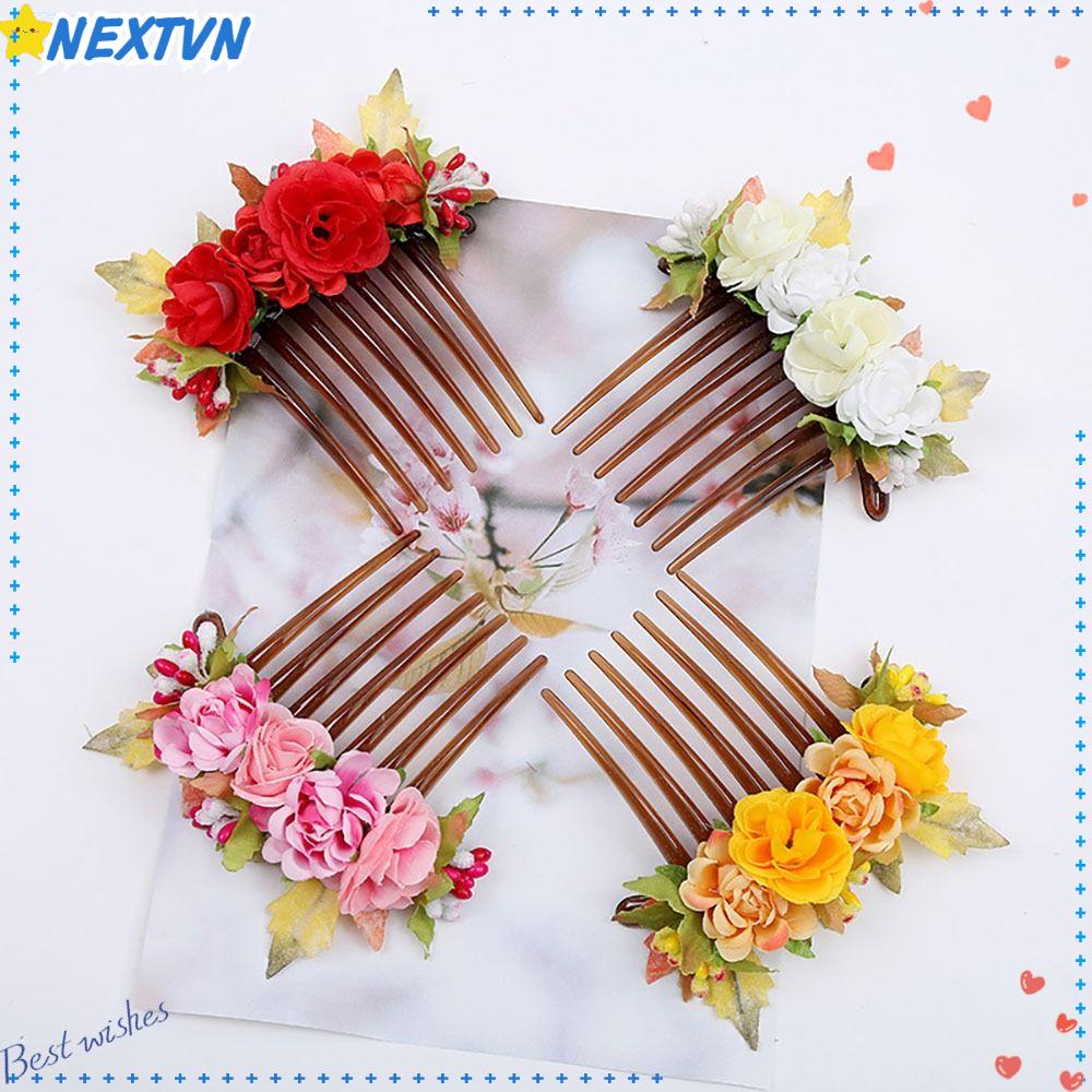 Lược Cài Tóc Hình Hoa Lấp Lánh Cho Cô Dâu|Phụ Kiện Trang Trí Tóc Xinh Xắn Chất Lượng