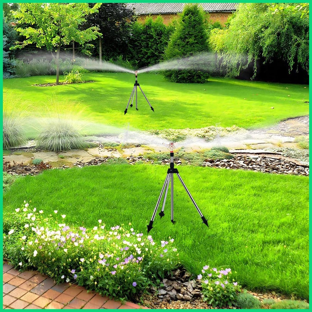 Bộ Giá Đỡ Ba Chân + Vòi Phun Nước + Vòi Phun Cỡ Lớn Xoay 360 Độ Cho Sân Vườn jiwvn