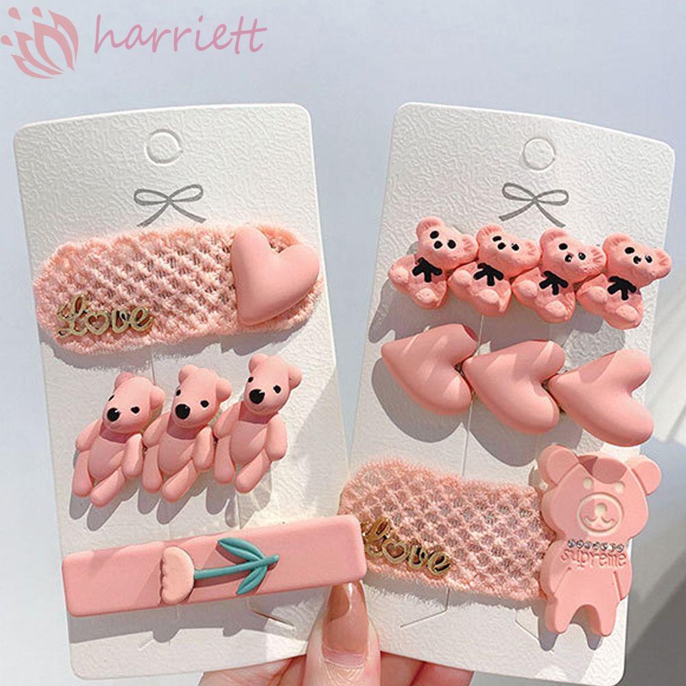 Phụ kiện tóc co giãn hình nơ/trái tim/bông hoa phong cách Hàn Quốc dễ thương cho nữ