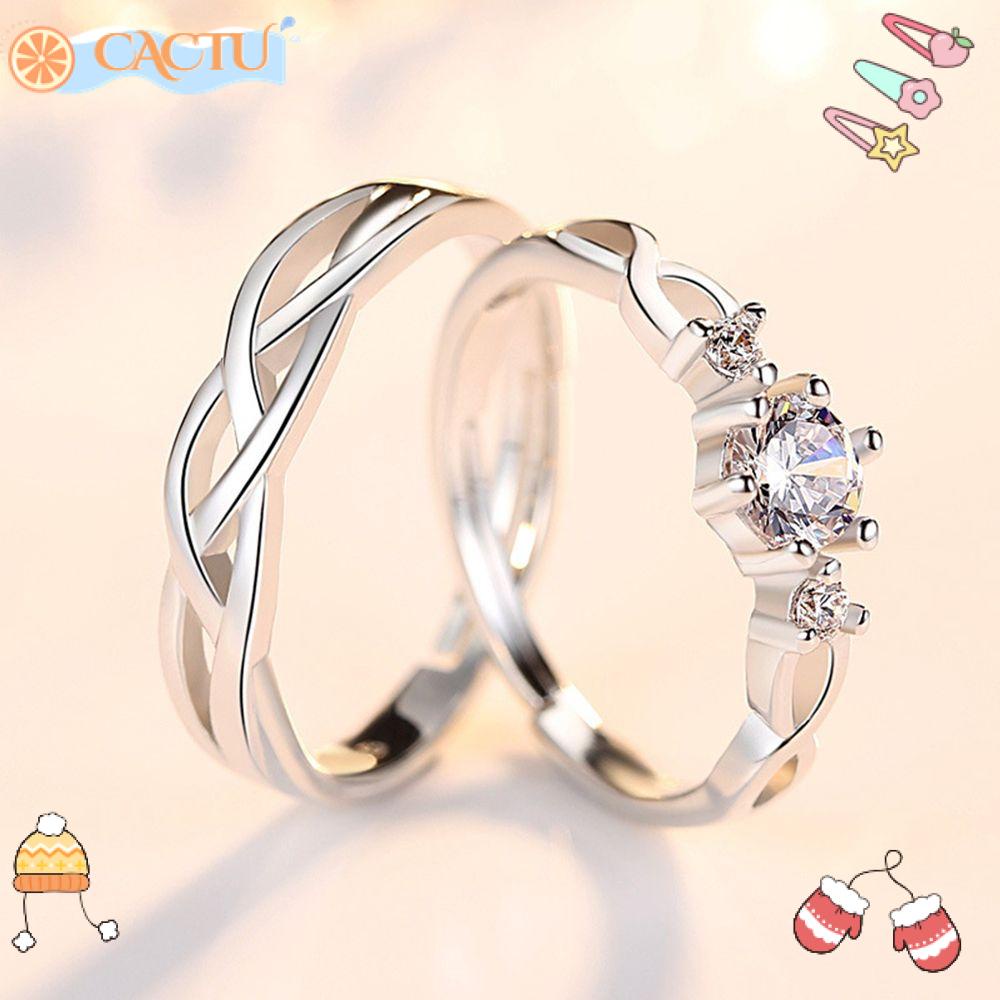 Bộ 2 Nhẫn Họa Tiết Trái Tim Thời Trang Có Thể Điều Chỉnh Kích Thước