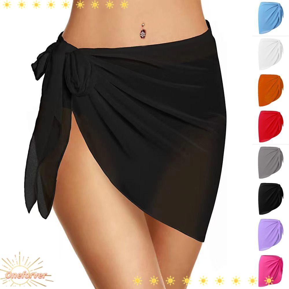 Bộ Đồ Bơi Quấn Váy Ngắn Chất Liệu Chiffon Mềm Mại Thời Trang Quyến Rũ Cho Nữ