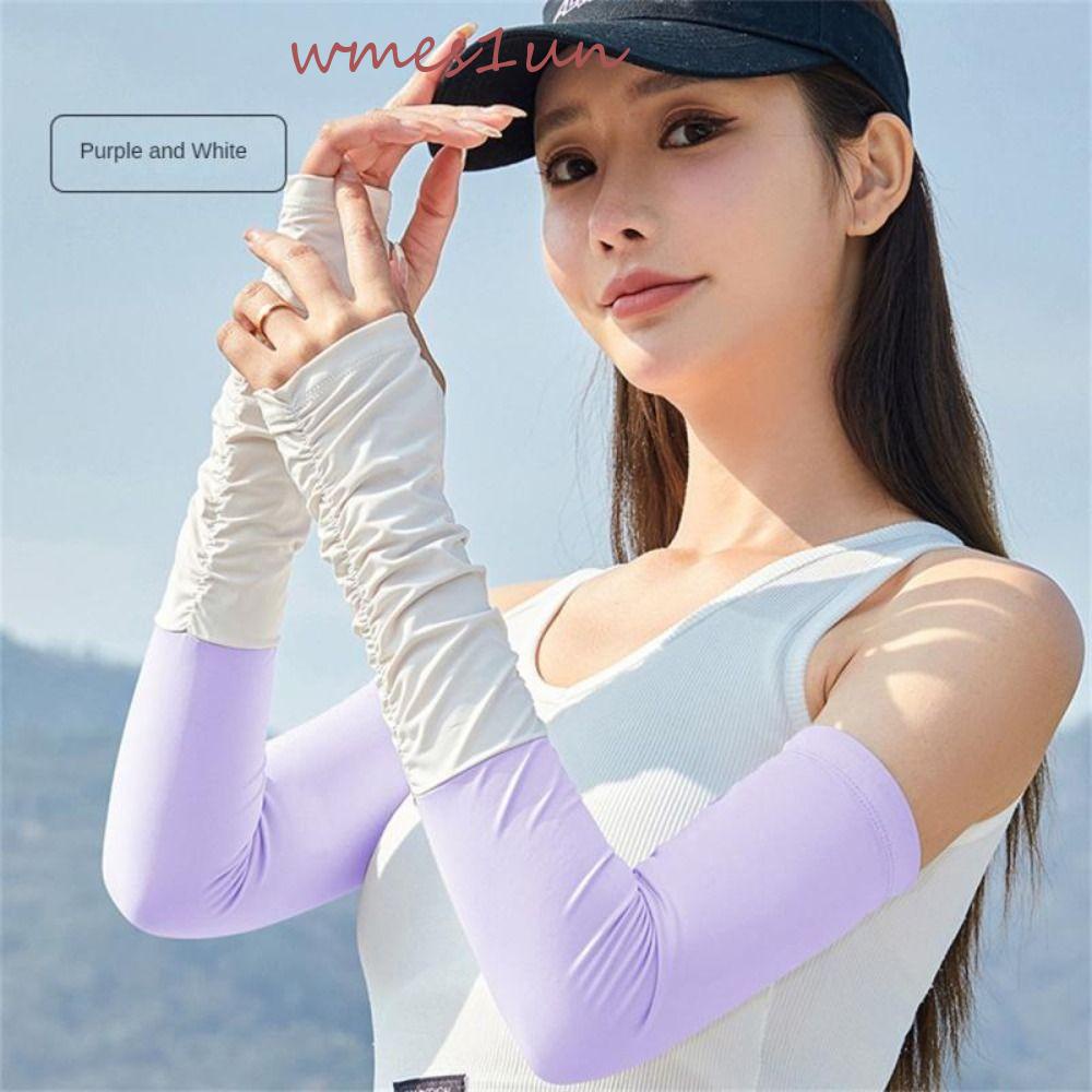 Vỏ Bọc Cánh Tay Giữ Ấm Mùa Hè Bằng Vải Lụa Lạnh Chống Trượt Thoáng Khí WMES15H