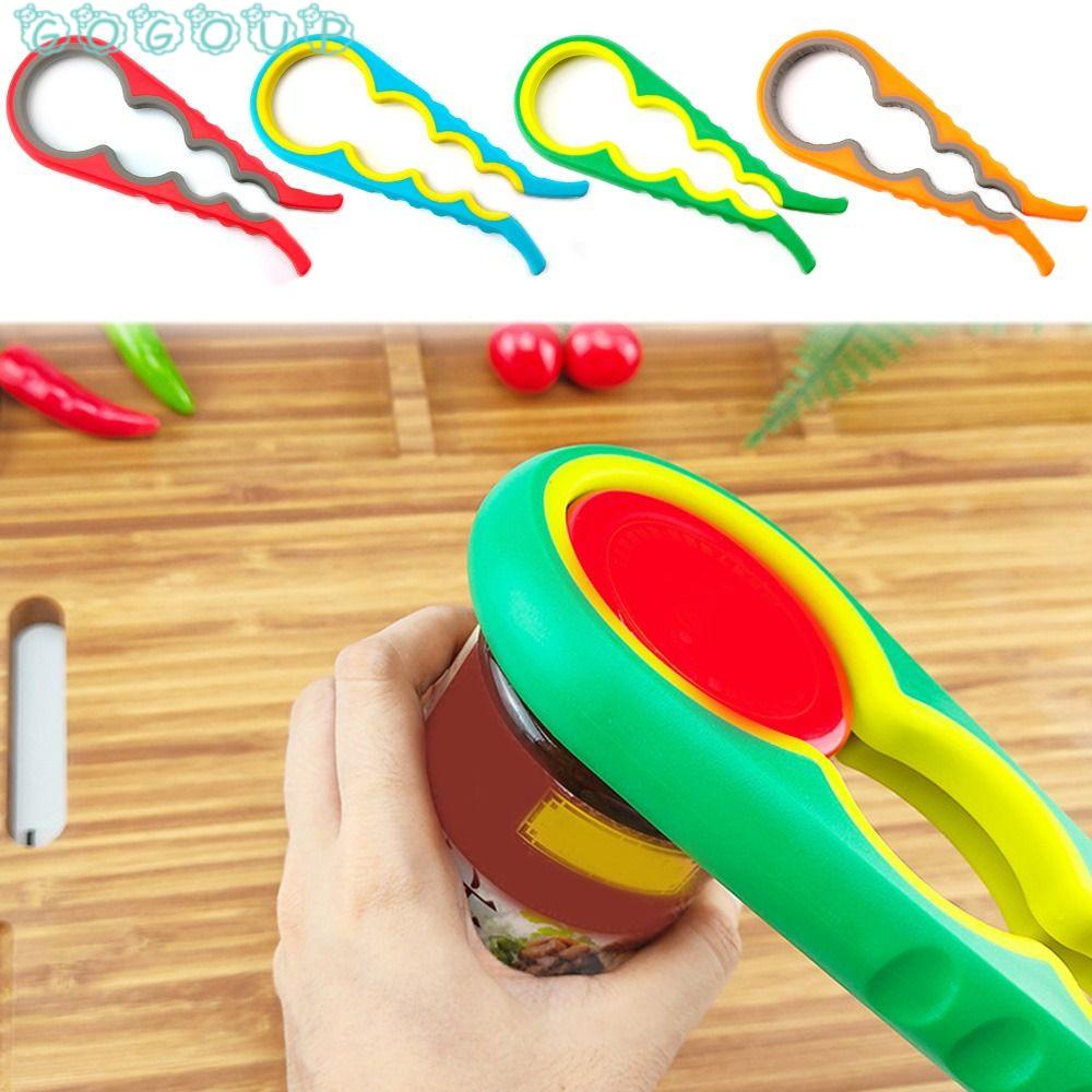 Dụng Cụ Mở Nắp Chai Lọ Hai Màu Tay Cầm Silicone Tiện Lợi Dành Cho Nhà Bếp