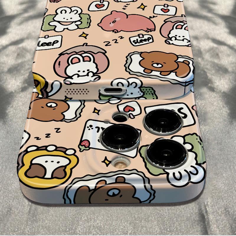 Ốp Điện Thoại Dẻo Họa Tiết Hoạt Hình Động Vật Dễ Thương Chống Sốc Cho Iphone12 max 7811In1314Proiphone12