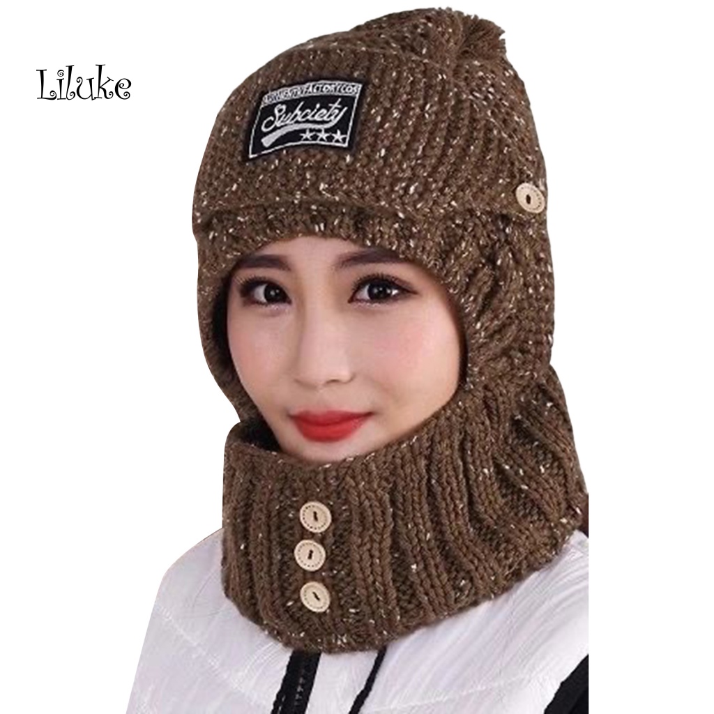 Mũ Beanie Trùm Đầu Màu Sắc Xinh Xắn Cho Nữ