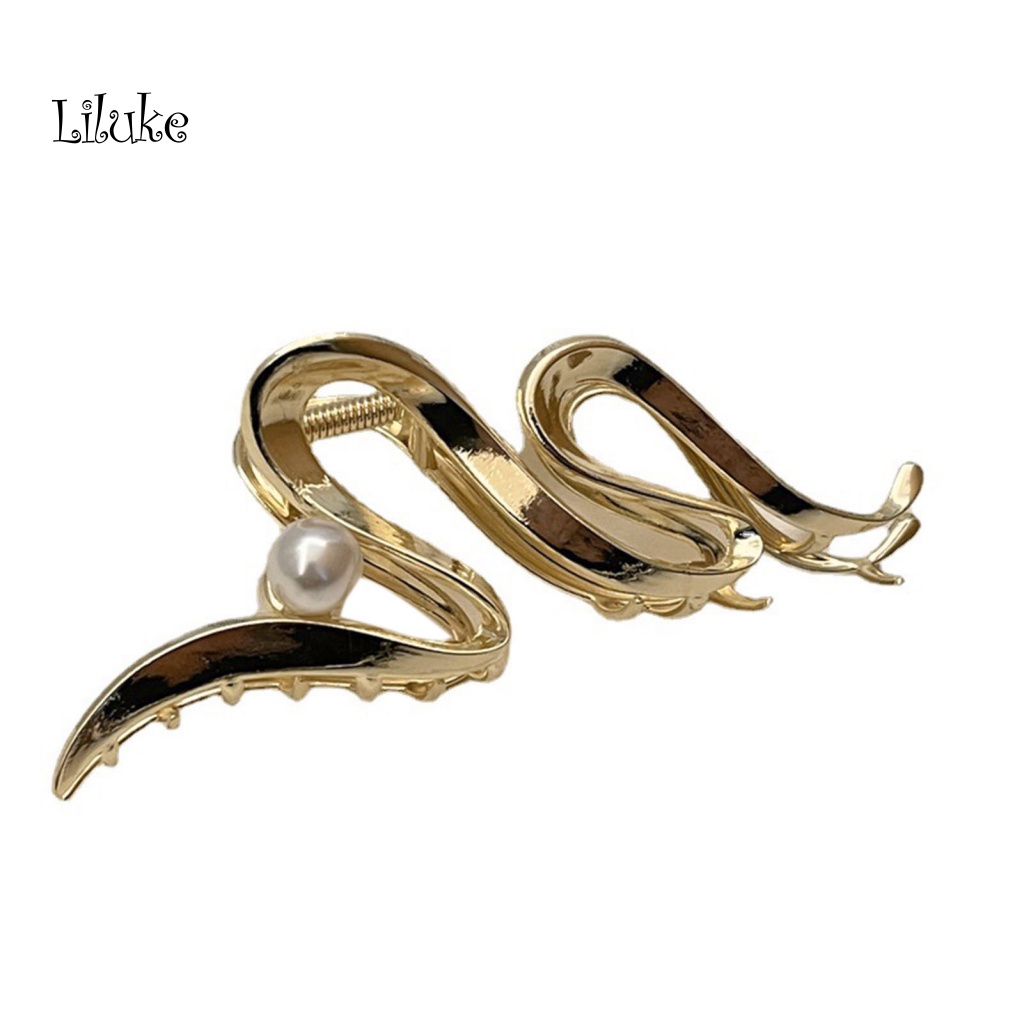 Lk Kẹp Tóc Càng Cua Đính Ngọc Trai Giả Trơn Mịn Trang Trí Tóc Phong Cách Hòn Đảo Cao Cấp Dành Cho Nữ