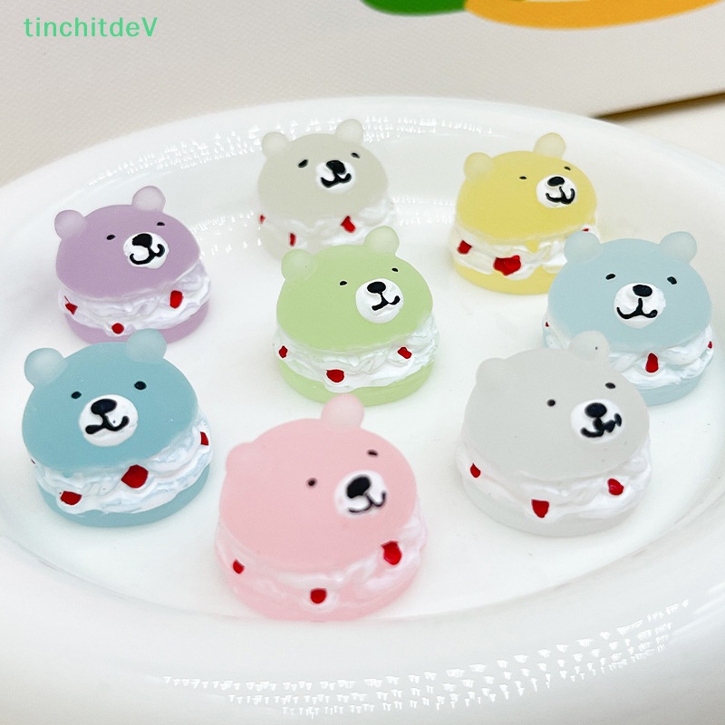 Set 2 Mô Hình Gấu Resin Mini Dạ Quang Trang Trí Bảng Điều Khiển Xe Hơi / Nhà Cửa / Sân Vườn
