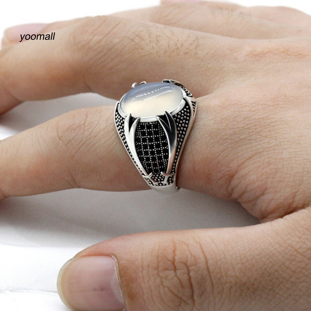 Yo / Nhẫn Đính Hôn Hợp Kim Tinh Tế Thân Thiện Với Da Cho Nam