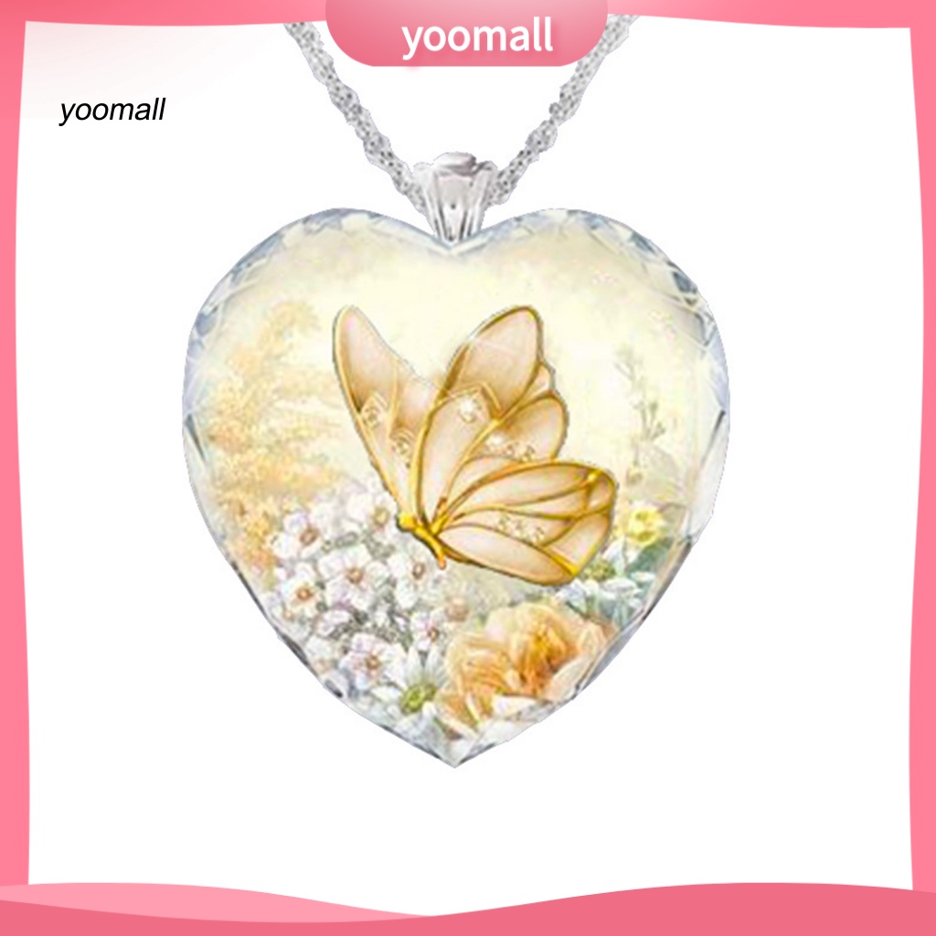 Vòng cổ Hợp Kim Mặt Hình Trái Tim / Bướm Tinh Tế Thời Trang Cho Nữ