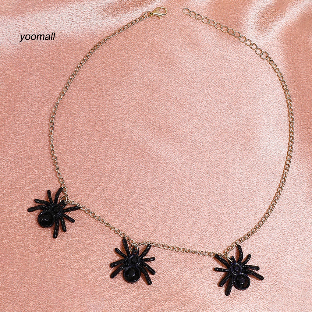 Vòng cổ Hợp Kim Mặt Hình Nhện Phong Cách Gothic Thời Trang