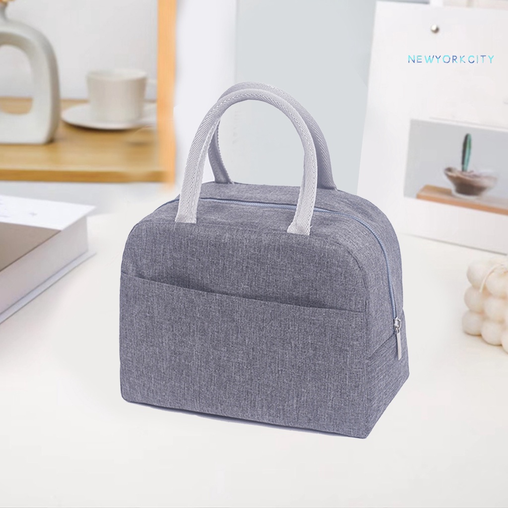 Túi Đựng Hộp Cơm Trưa Giữ Nhiệt Chống Thấm Nước Bằng Vải Oxford Có Tay Cầm Tiện Dụng