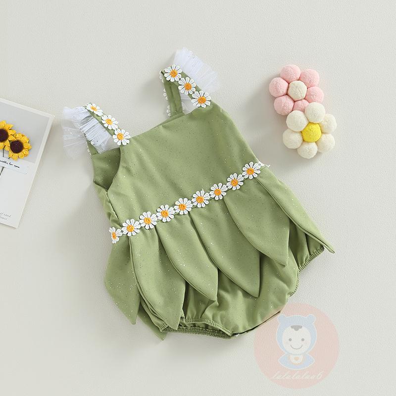 Áo Liền Quần Sát Nách In Hoa Cho Bé Gái LAA6-Baby