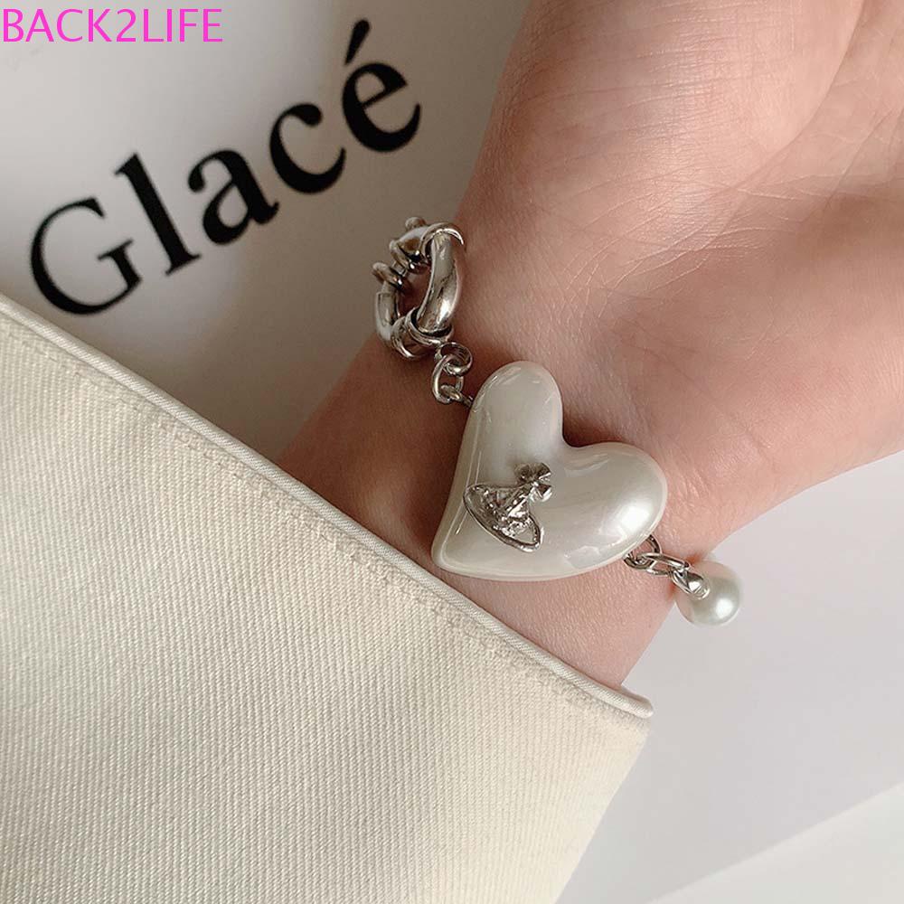 Bộ Vòng cổ + Bông Tai Hình Hành Tinh Bằng Hợp Kim Phong Cách Retro Hàn Quốc Thanh Lịch Dành Cho Nữ Back2L