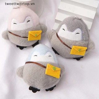 Móc khóa hình chim cánh cụt nhồi bông đáng yêu