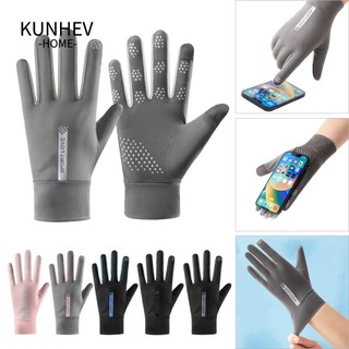 KUNHEV Ice Silk Gloves Outdoor Sports Anti-Uv Sun Protection Riding Gloves