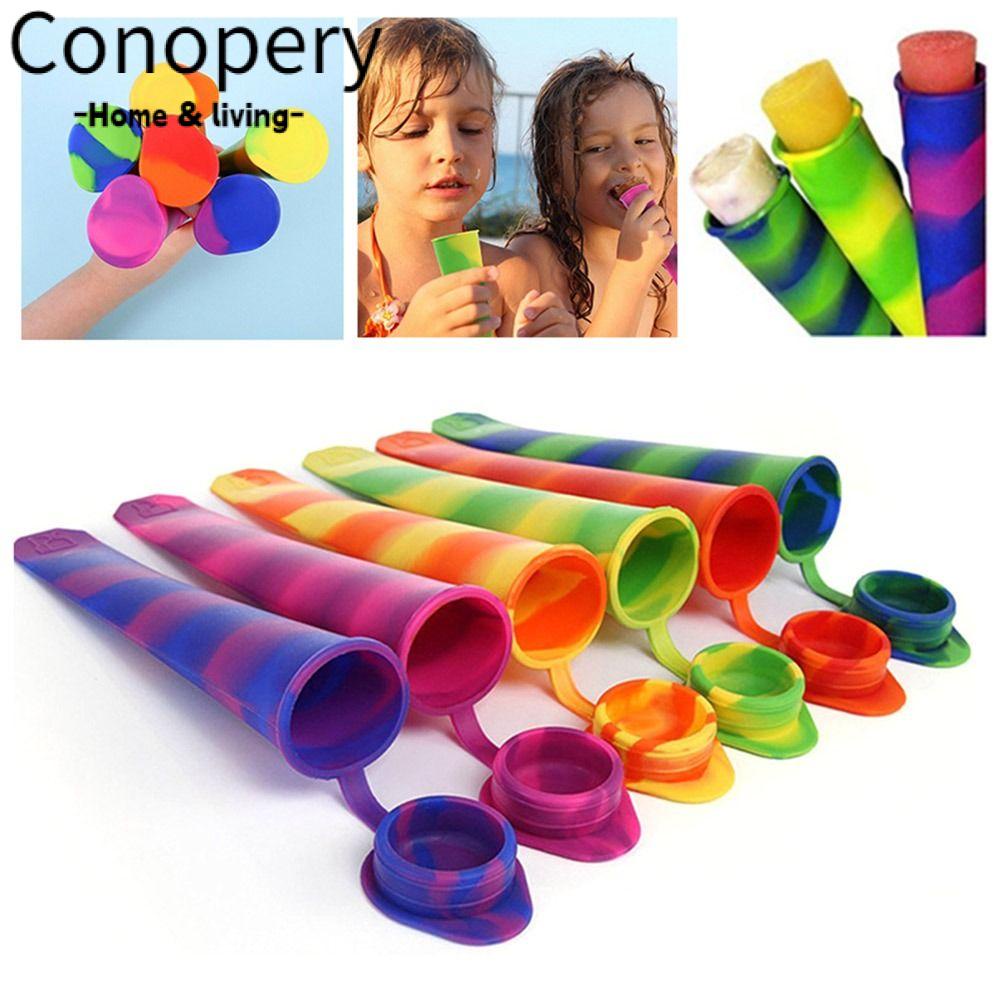 CONOPERY Set 2 / 6 Khuôn Làm Kem Que Tiện Dụng Cho Bé