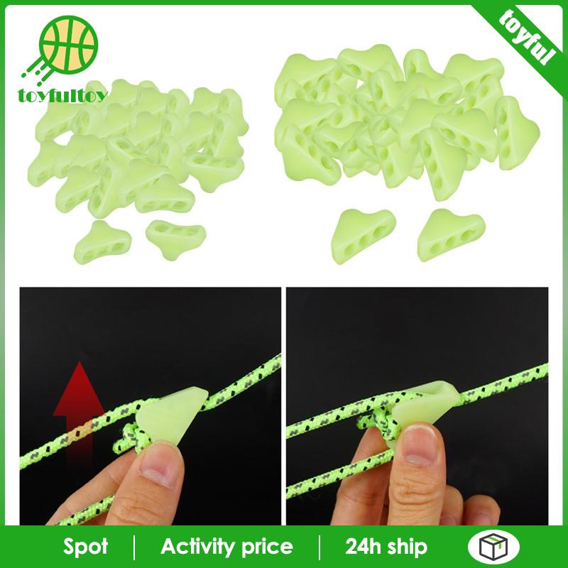 Set 30 Móc Khóa Dây Lều Hình Tam Giác Màu Dạ Quang Tiện Dụng