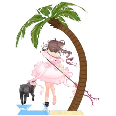 Mô hình giấy anime girl Anime Game  Eyjafjalla Summer Skin