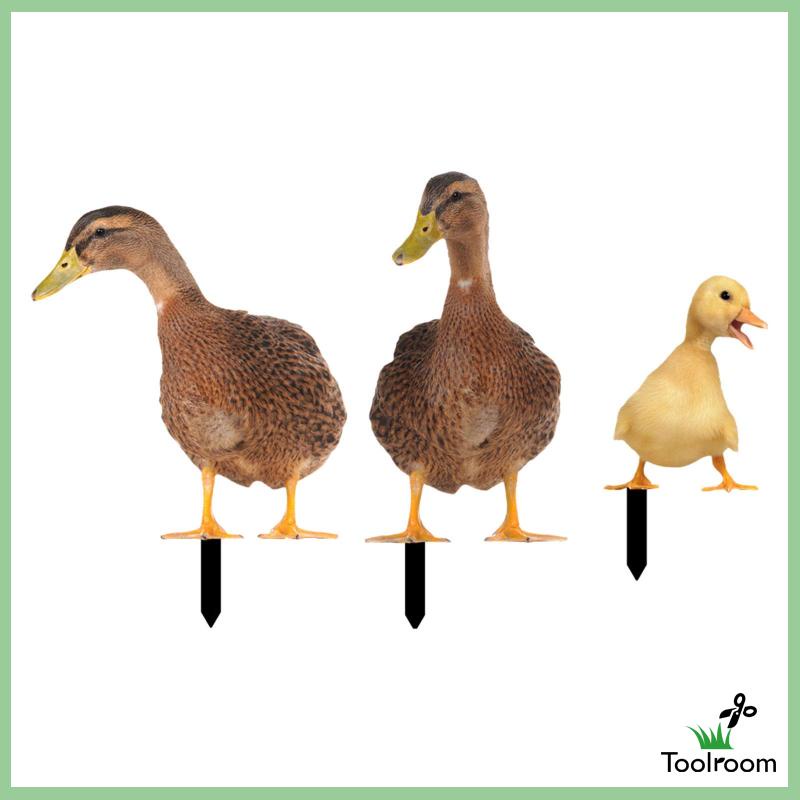 Bộ 3 Bức Tượng Vịt Dùng Trang Trí Lối Đi Sân Vườn