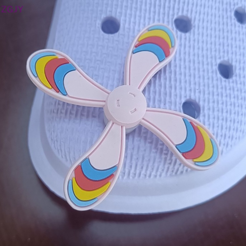 1 Phụ Kiện Khóa Gài Xoay Bằng PVC Dễ Thương Trang Trí Vòng Tay Croc Mới