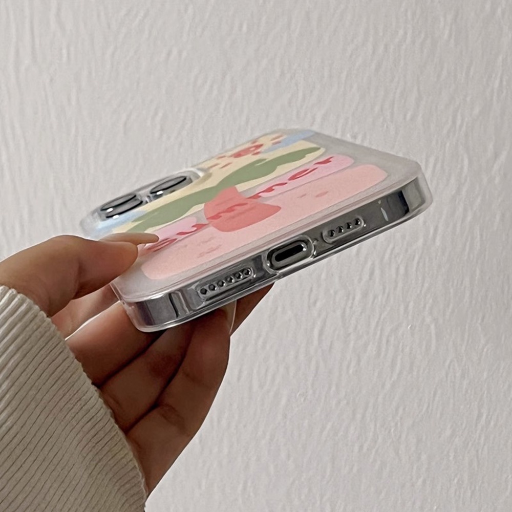 Ốp Điện Thoại TPU Mềm Siêu Mỏng Trong Suốt Họa Tiết Cây Dừa Cho IPhone 14 13 12 11 Pro Max X XR 8 7 Plus