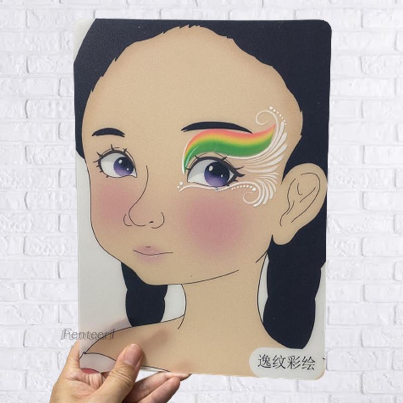 [Fenteer1] Khuôn Tập Vẽ Trang Điểm Tiện Lợi Dành Cho Trẻ Em