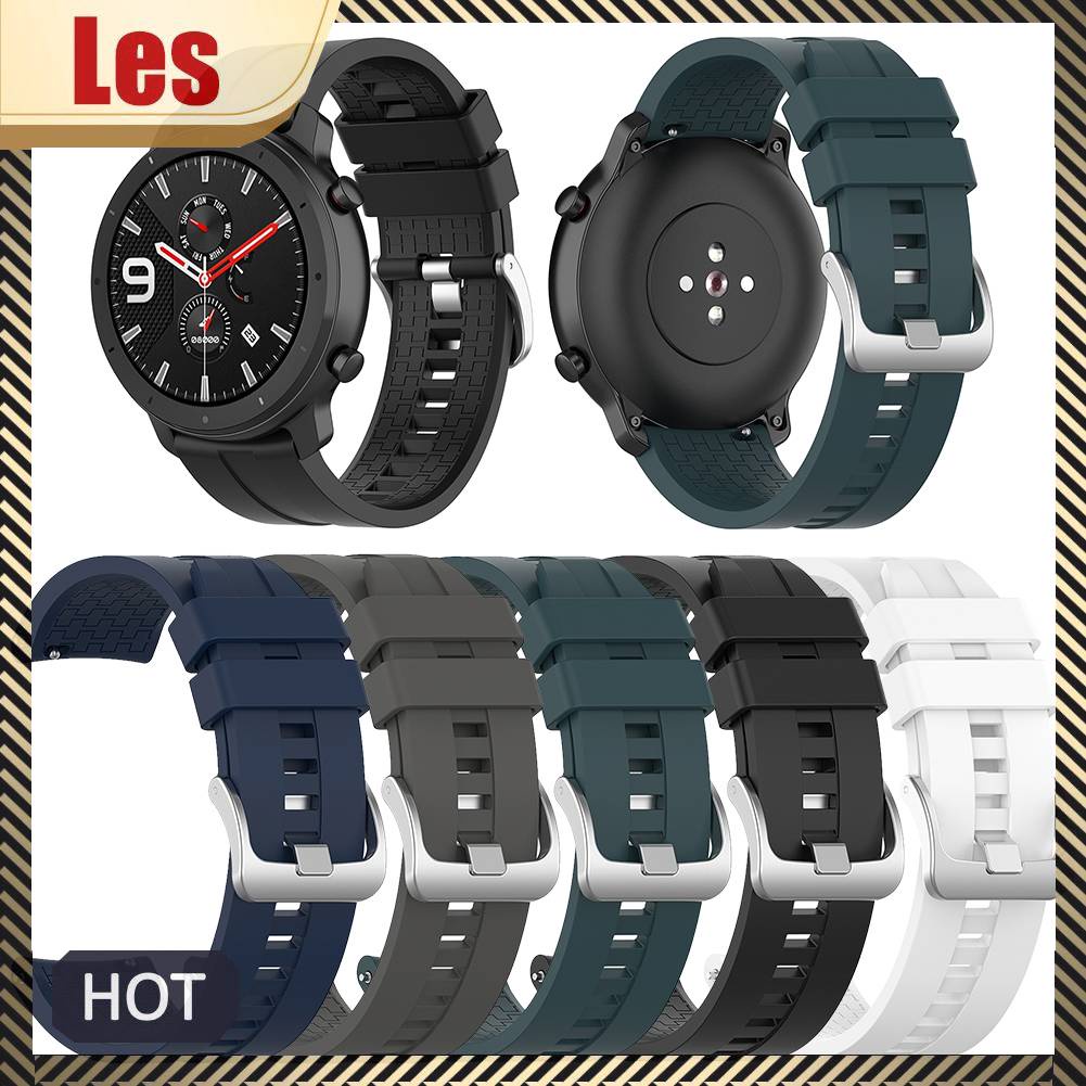 Dây Đeo Đồng Hồ Bằng Silicone 22mm Có Khóa Thép Cho Amazfit GTR 47mm