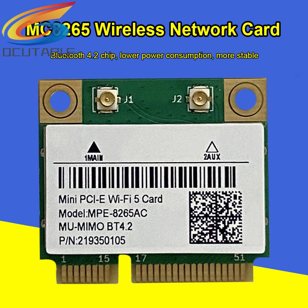 Thẻ Mạng Không Dây 1200M MC8265 Băng Tần Kép 2.4GHz 5GHz Mini PCIe