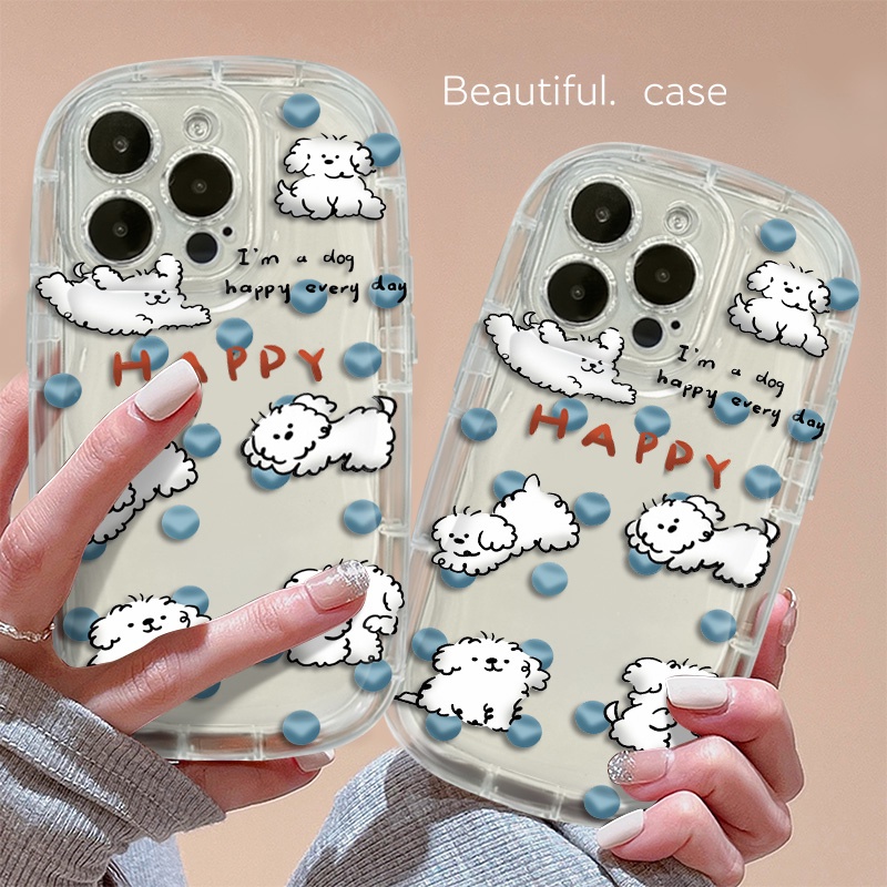 Ốp Điện Thoại TPU Dẻo Trong Suốt Họa Tiết Chú Chó Dễ Thương Cho IPhone 14 13 11 Pro Max 12 8 7 Plus XS XR X