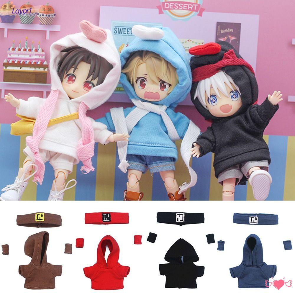 LAYOR1 Bộ Quần Áo Có Mũ Cho Búp Bê LAYOR1 BJD Tỉ Lệ 1 / 12