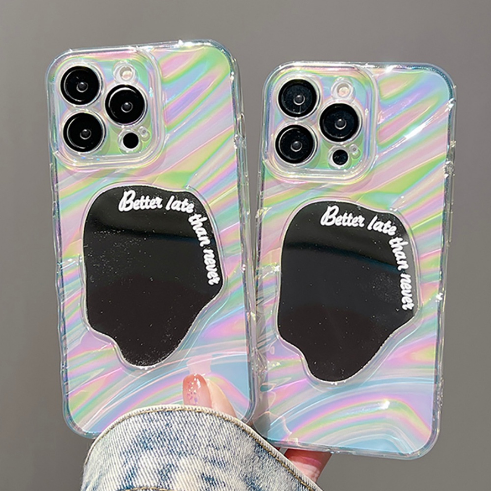 Ốp Điện Thoại TPU Mềm Chống Sốc Tráng Gương Màu Laser Sang Trọng Cho IPhone 11 12 13 14 Pro Max