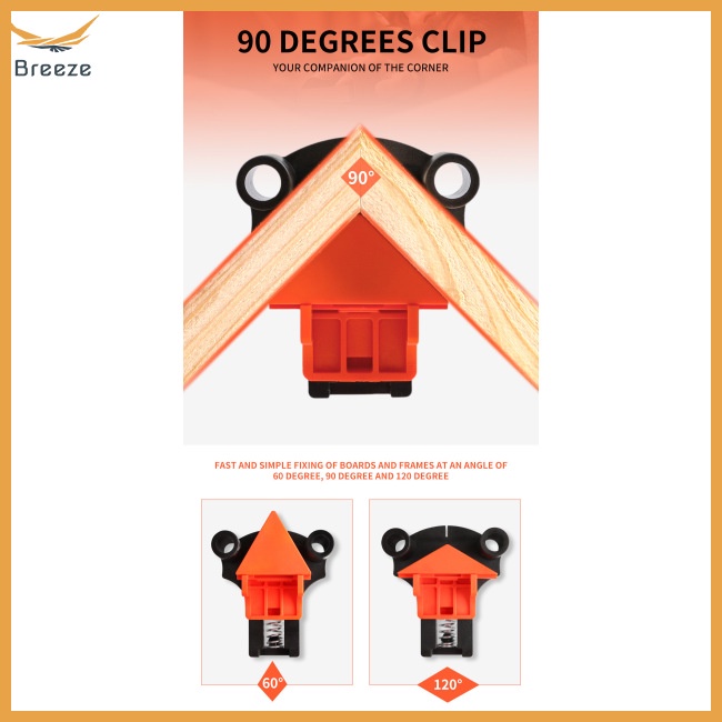 Kẹp Góc Phải 60 / 90 / 120 Độ Hỗ Trợ Cố Định Khung Ảnh Tiện Lợi