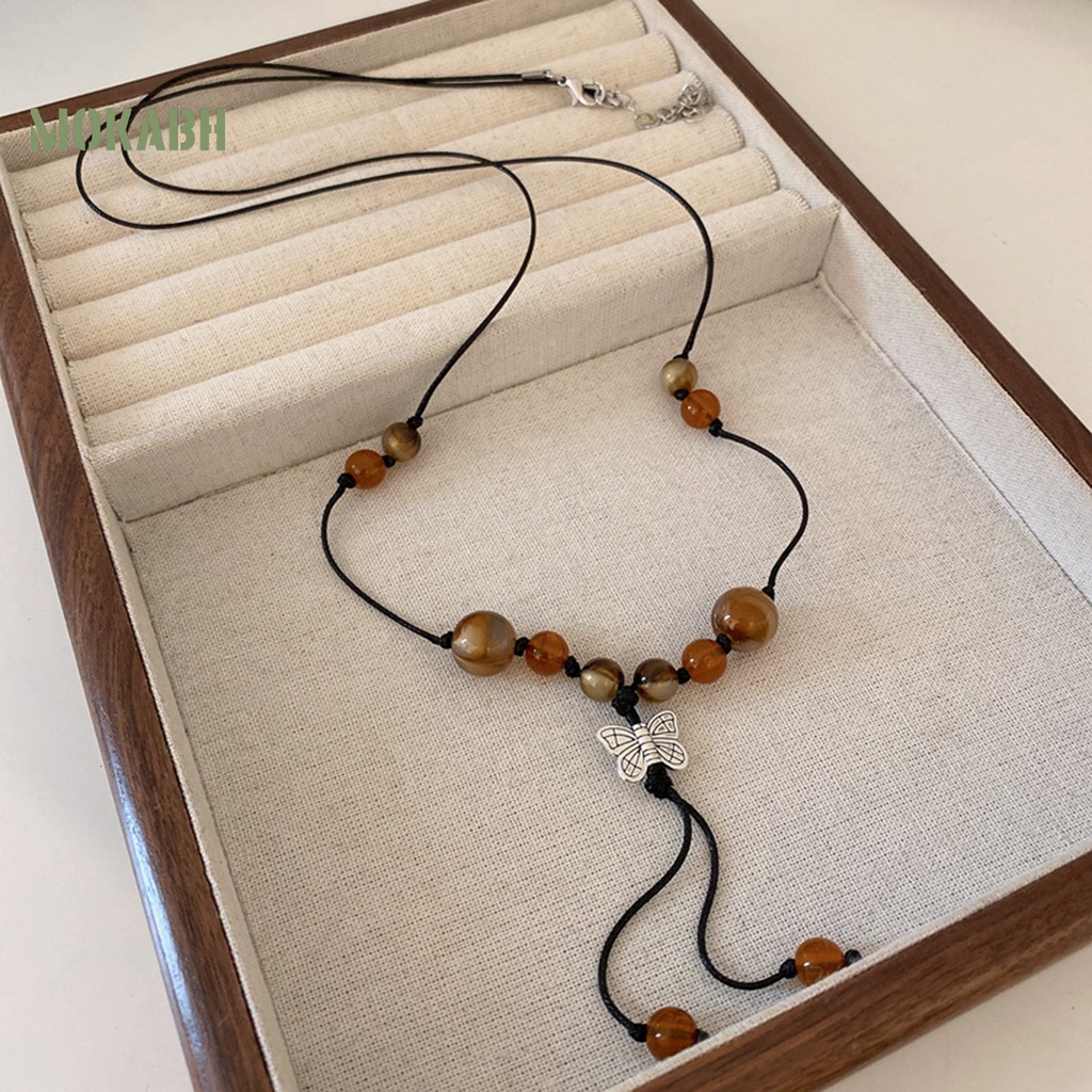 Vòng cổ Dáng Dài Mặt Hình Bướm Phong Cách Trung Hoa Cổ Điển Cho Nữ