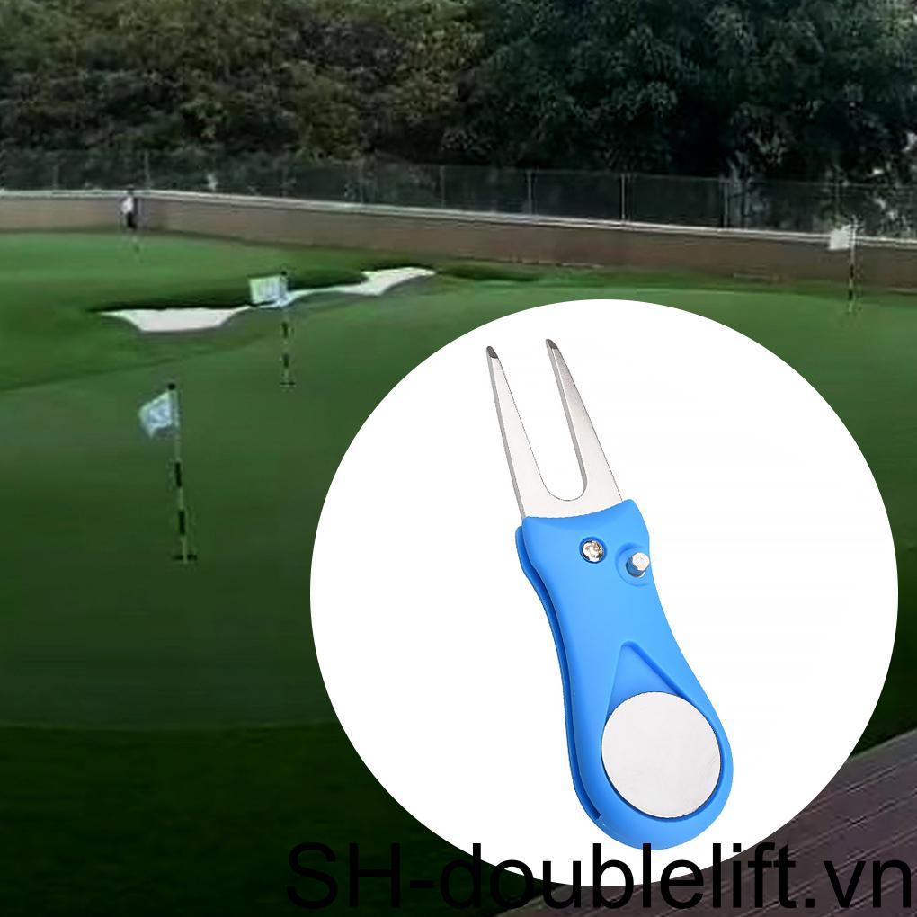 Nĩa Đánh Dấu Bóng Golf Chuyên Nghiệp Bằng Thép Không Gỉ PU