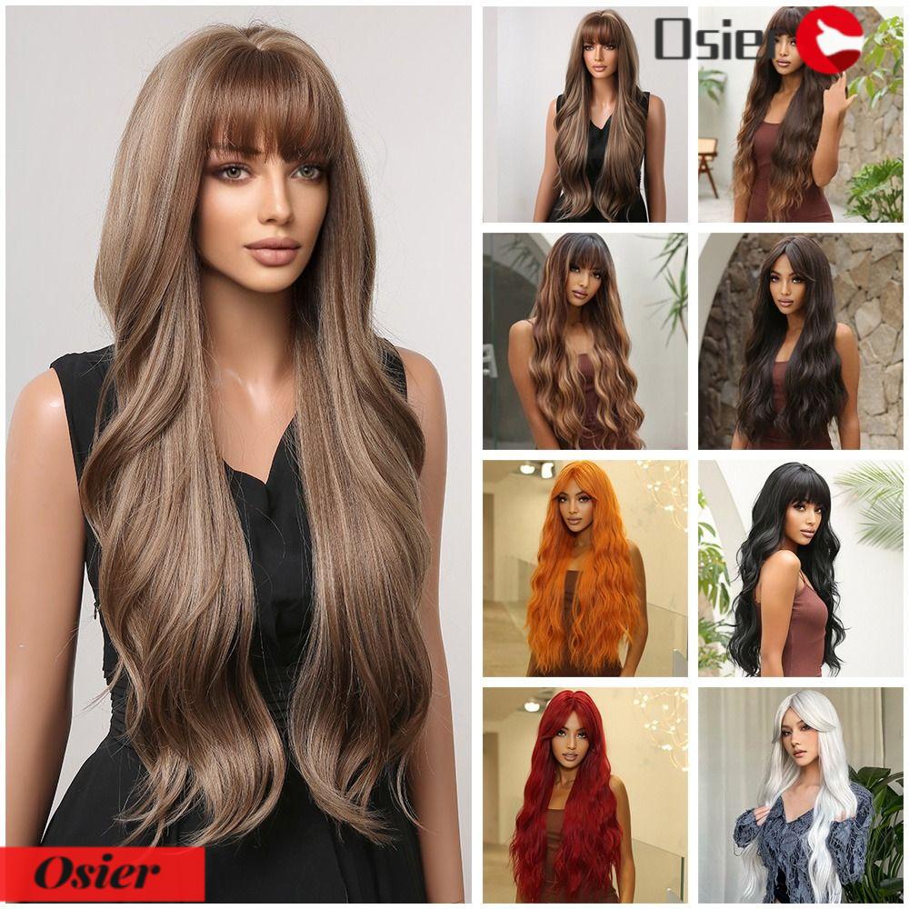 OSIER1 Bộ Tóc Giả Dài Xoăn Tự Nhiên Cách Nhiệt Thời Trang