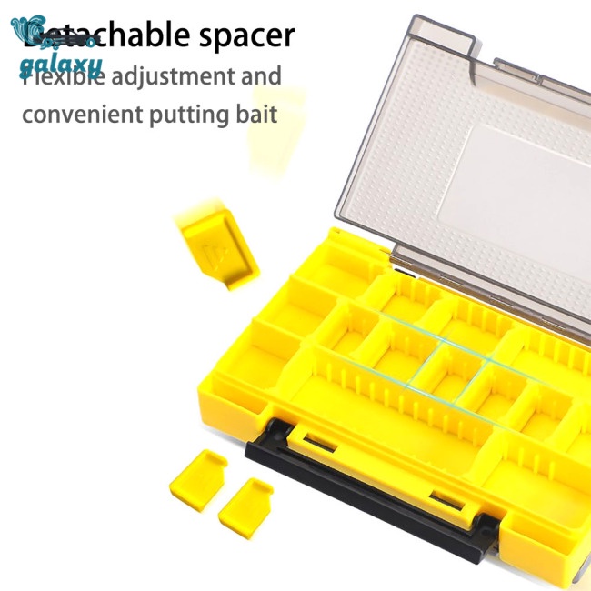 Galaxy Hộp Đựng Mồi Câu Cá Hai Mặt Có Tay Cầm Tiện Lợi